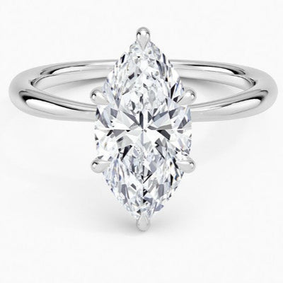 Marquise 2mm Solitaire Lab Diamond Ring
